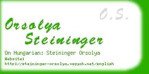 orsolya steininger business card